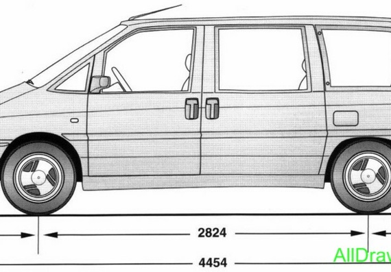 Citroen Evasion (1999) (Citroen Eveigen (1999)) - drawings (drawings) of the car